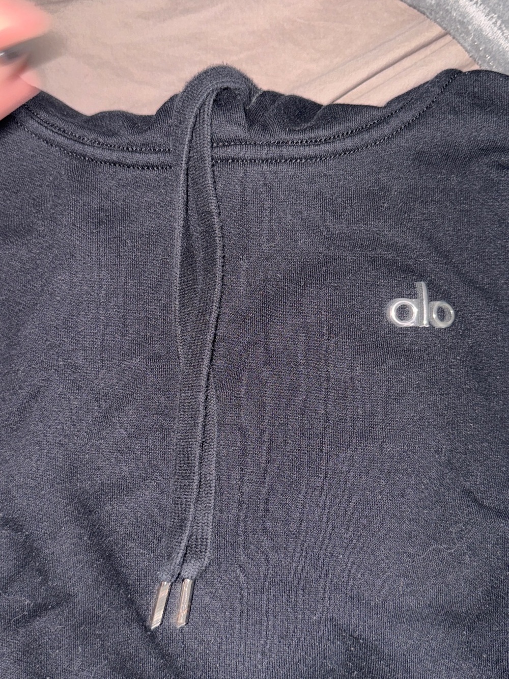 ALO Yoga Black Hoodie with Logo